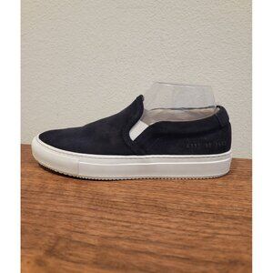 Woman by Common Projects Suede Slip On Sneakers Black Sz 38/8 ITALY
